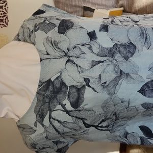 Blue dress w pockets and side stretch panels, 1X, Lungo L'arno